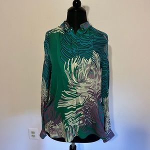 Gucci Chrysanthemum Silk Top Size 38